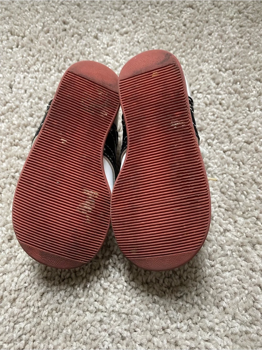 Vintage | White, Black and Red Baby Saddle Shoes | made in the U.S.A.